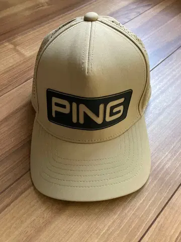 PING 핑 베이지 한정판 로고 캡