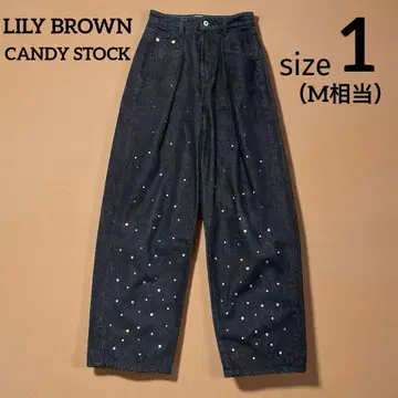 릴리 브라운 CANDY STOCK 펄 비쥬 데님 팬츠 블랙