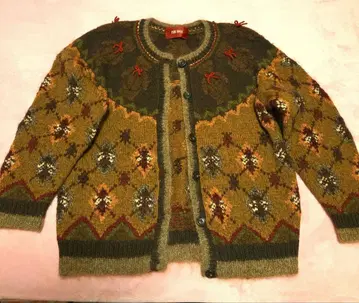 PINE HOUSE 다색 무늬 가디건