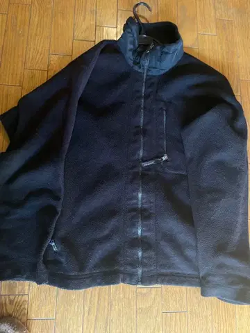 블랙 플리스 자켓 풀 집업