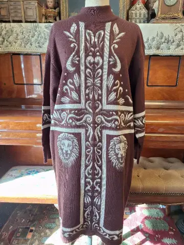 일본제 레트로 모던 니트 원피스