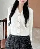 INGNI 아이보리 퍼 가디건