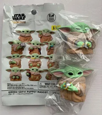 스타 워즈 만달로리안 그로구 소프트 비닐 퍼펫 마스코트 2개 세트
