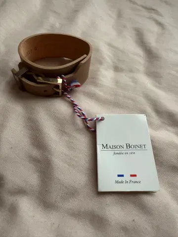가격 인하 택 포함 미사용 새상품 MAISON BOINET 가죽 팔찌 M