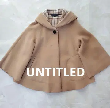 UNTITLED 베이지 후드 부착 코트