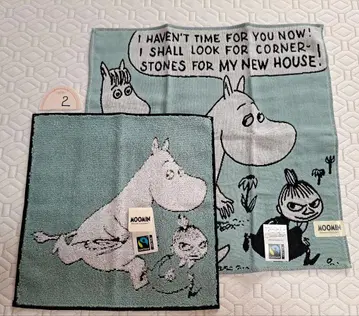 무민 타월 손수건 2장 세트