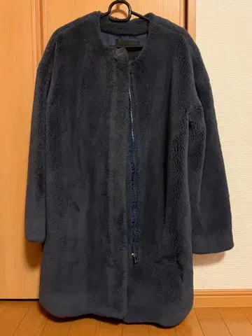 [ ROSE BUD ] 다크 블루 무스탕 코트