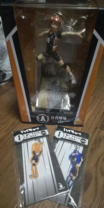 하이큐 A상 히나타 쇼요 피규어+아크릴 키링 happy 복권