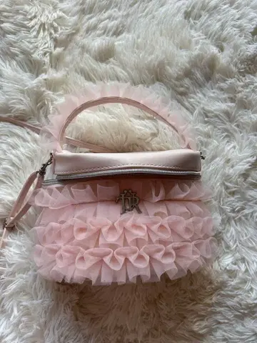 Treat urself 프릴 달린 핑크 파티 백