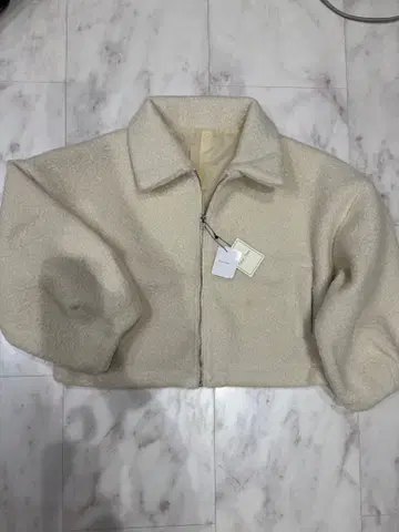 플리스 보아 자켓 크림 미사용 새상품 택 포함