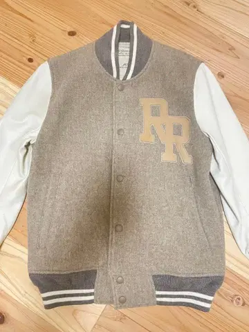 바시티 자켓 그레이/화이트