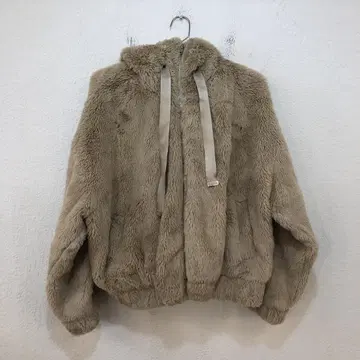 인조 모피 자켓 후드 부착 [ M ]