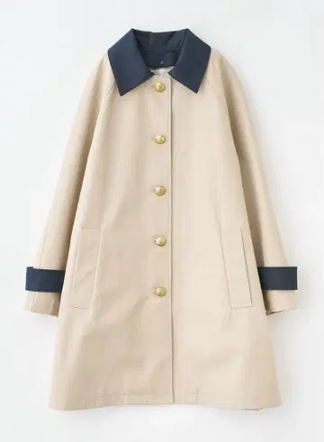 LOUNIE 배색 스텐칼라 아우터 베이지 x 네이비