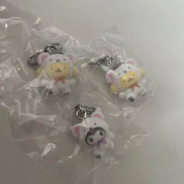 [ 새상품 미개봉 ] 산리오 후와후와 스노우 메지루시 액세서리 3개 세트