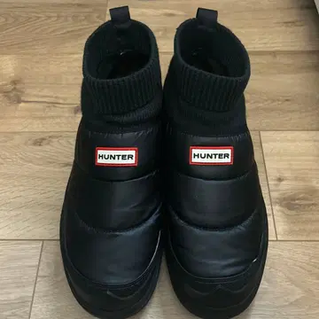 [ HUNTER ] PUFFER KNIT BOT 방한 부츠 UK9