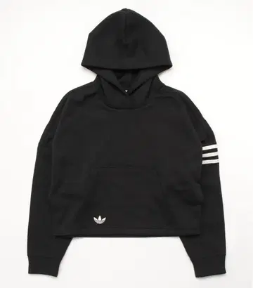 [ 새상품급 ] adidas 아디다스 로고 빈티지 숏 기장 후드티 여성용