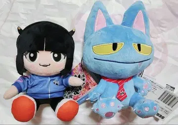 아노짱의 전전전파 아노짱 파란색 & 사사키 입 다문 봉제 인형 2종 세트