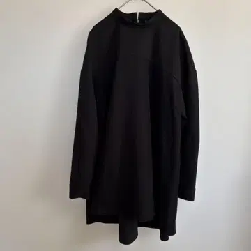 블랙 하이넥 긴팔 튜닉