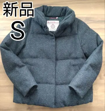 새상품 earth 해리스 트위드 Harris Tweed 다운 자켓