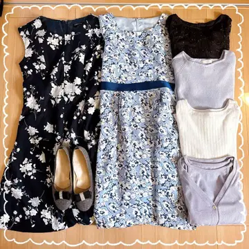 미인백화점 계열 의류 묶음 판매 꽃무늬 페미닌