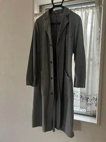 아틀리에 코트 1950 빈티지 블랙 샴브레이 샵코트