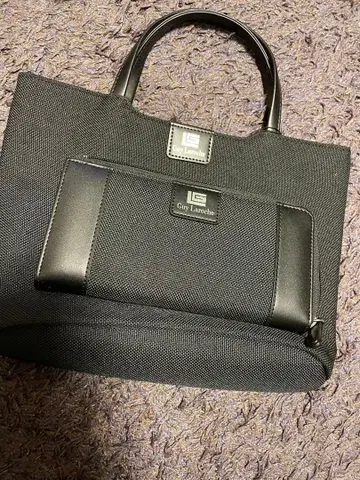 [ 새상품 ] Grey Laredo 블랙 포멀 백 장지갑과 세트