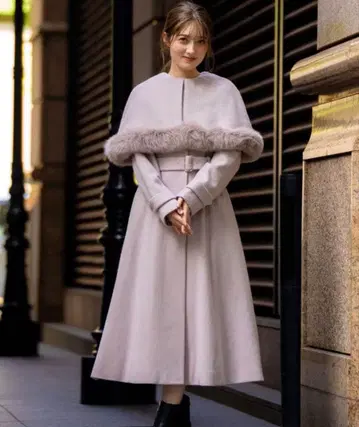 퍼 트리밍 2WAY 롱 코트