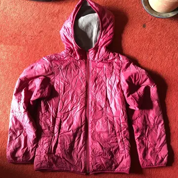 00s 올드 유니클로 핑크 퀼팅 다운 자켓 플리스
