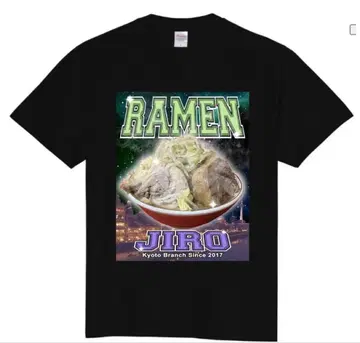 라멘 지로 교토점 한정판 T셔츠 XL 블랙