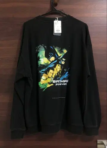 미사용 택 포함 배트맨 포에버 트레이닝복 배트맨 포에버 맨투맨