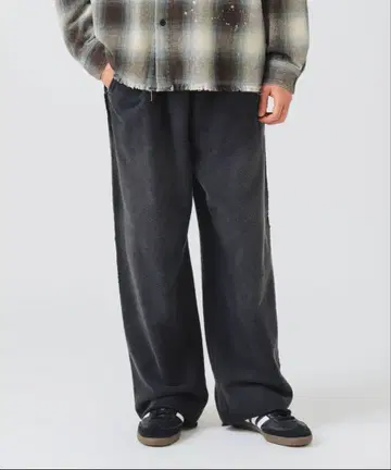 BEAMS HEART/와이드 스트레이트 코튼 우라케 팬츠