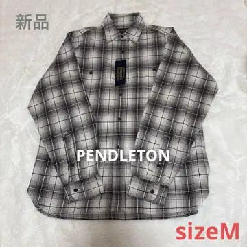 새상품 PENDLETON 블랙 화이트 옴브레 셔츠