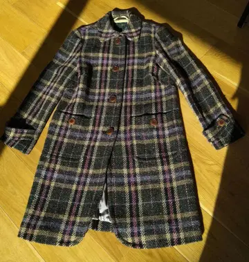 KEITH 체크 무늬 롱 코트