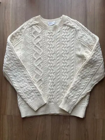 TOMORROWLAND 케이블 짜임 니트 스웨터 아이보리 L