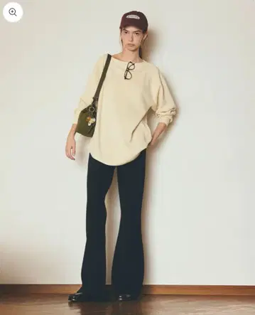 THE SHINZONE CHUNKY FLARE PANTS 블랙 FO