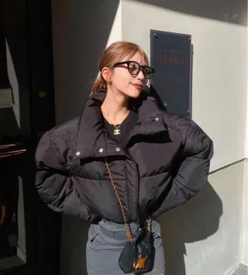 DIANTE 블랙 다운 자켓