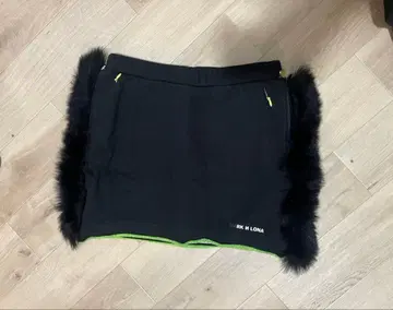 MARK & LONA 퍼 달린 스커트 블랙