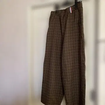퍼슨즈 가을/겨울 체크 와이드 팬츠