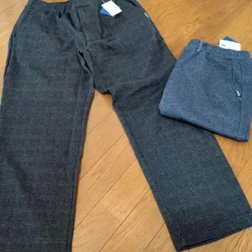 미사용 URBAN SQUARE 체크 무늬 슬랙스 LL 2세트