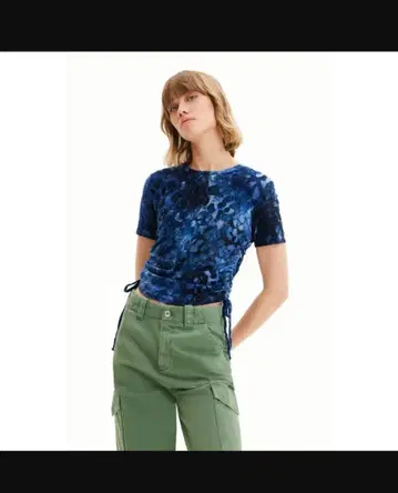 데시구알 desigual T셔츠 블루 애니멀 인기