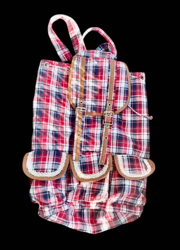 체크 무늬 백팩 Checkered Bag