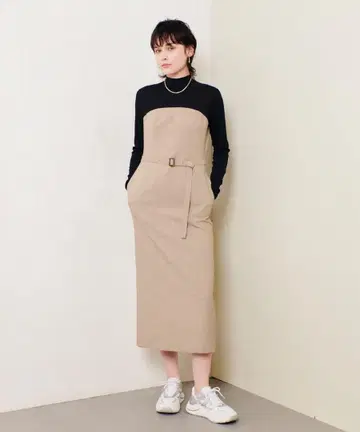 컨디션 최상 25SS 알아바일 슬라브 옥스 골지 도킹 원피스 M