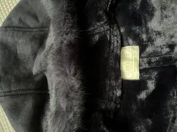 anysis 네이비 후드 부착 무스탕 코트