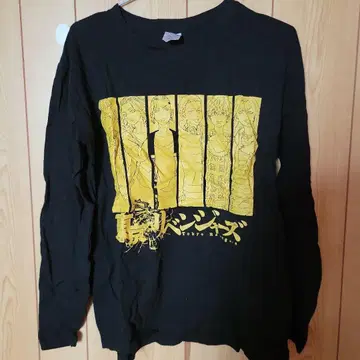 애니메이션 캐릭터 긴팔 티셔츠 블랙