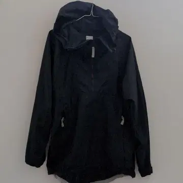 Champion 블랙 나일론 자켓 후드 부착