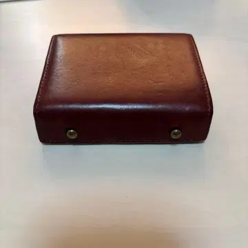 다크 브라운 가죽 접이식 지갑 박스 포함