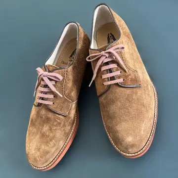 허시파피 플레인토 브라운 25.5 가죽 신발