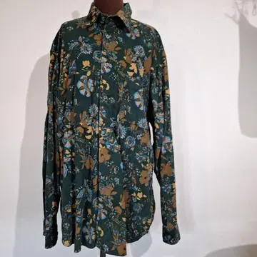 꽃무늬 코튼 긴팔 셔츠 [ 미국 빈티지 의류 ]