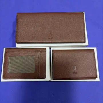 [ DJHONDA ] 브라운 장지갑, 패스케이스, 명함 케이스 3종 세트