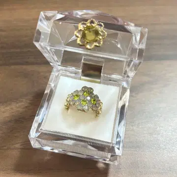 마루베리코 만개한 꽃과 리본의 반지